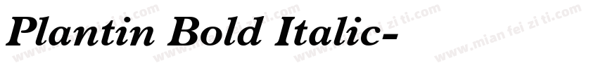 Plantin Bold Italic字体转换
